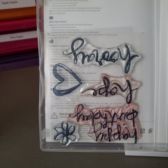 Stampin' Up! 'WATERCOLOR WORDS' Photopolymer Stamp Set (Used) - Picture 3 of 6